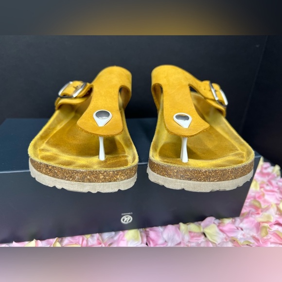 Yokono Yellow Suede Sandals, super cute size 38 - Picture 5 of 9